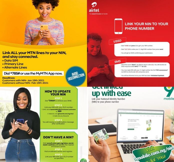 How to retrieve and link your National Identity Number with Airtel, MTN, Glo & 9mobile network