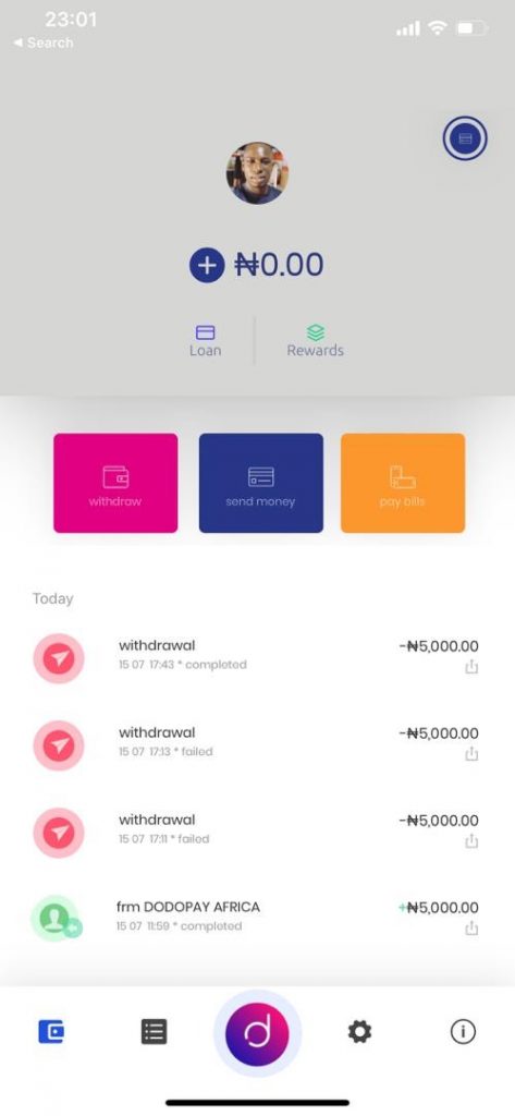 Dodpay App Interface