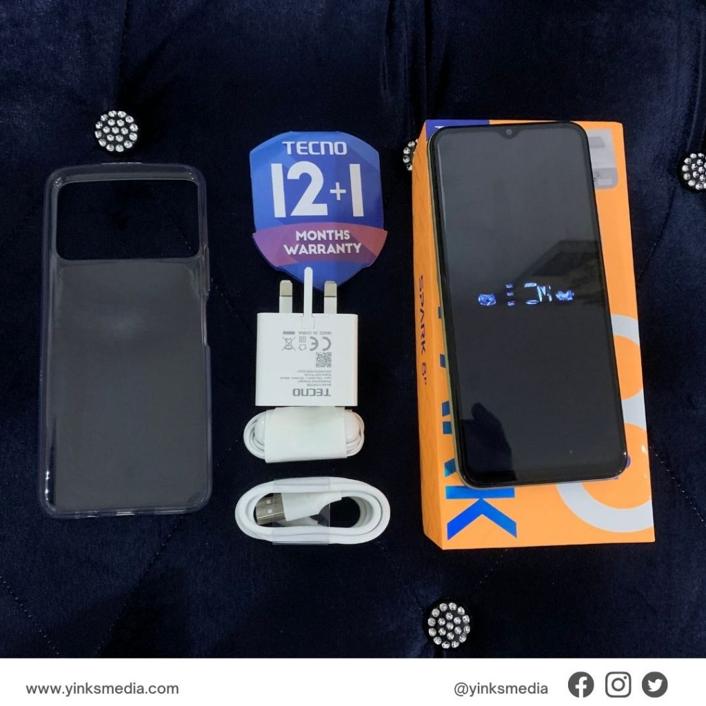 Inside the Box and its Accessories of the Tecno spark 8p