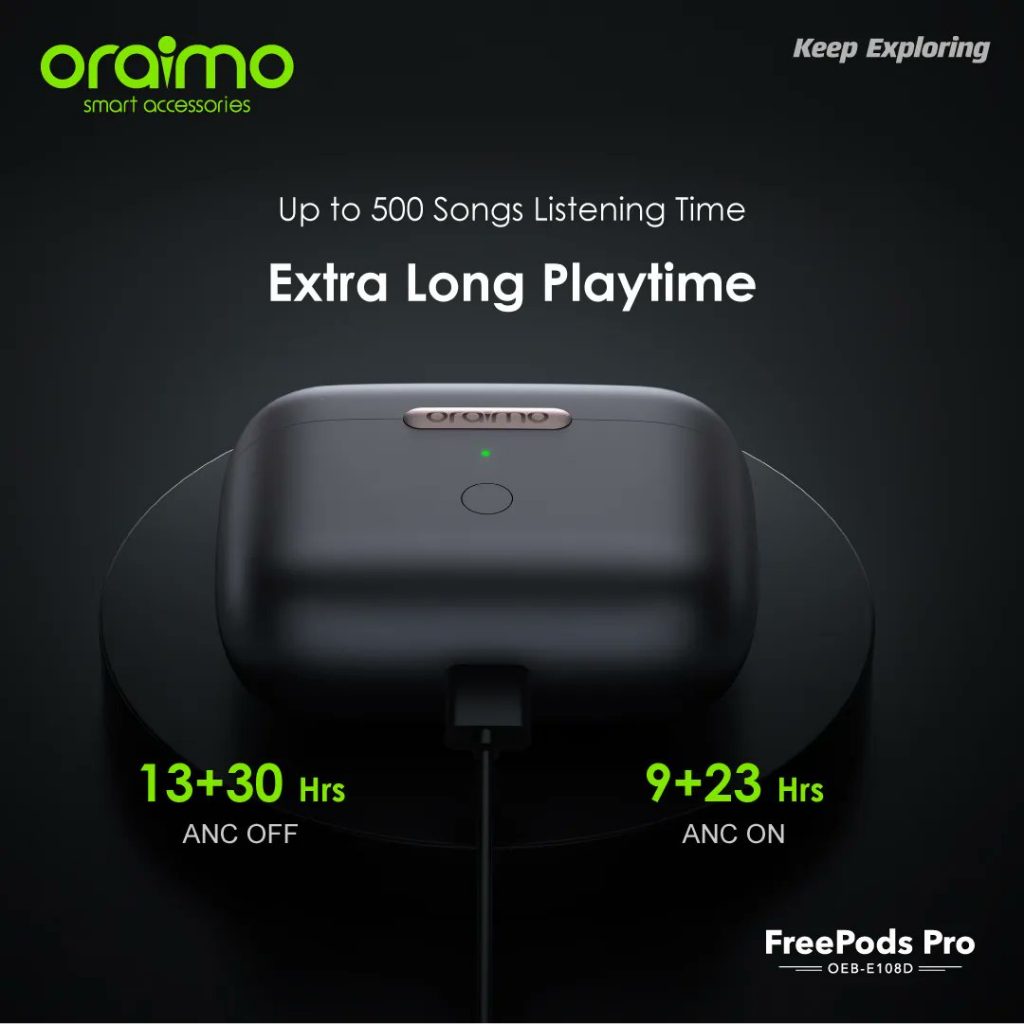 oraimo FreePods Pro battery