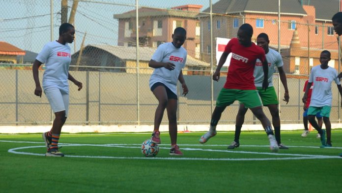 ESPN has opened a brand new football pitch in the community of Makoko, in Lagos, Nigeria