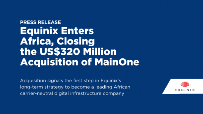 Equinix expands to Africa, completes US$320 Million Acquisition of MainOne
