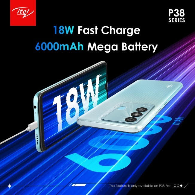 itel p38 series 18W fast charge