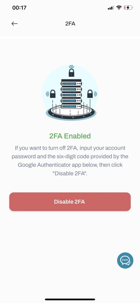 Enable Two-factor authentication (2FA) on the Obiex finance app
