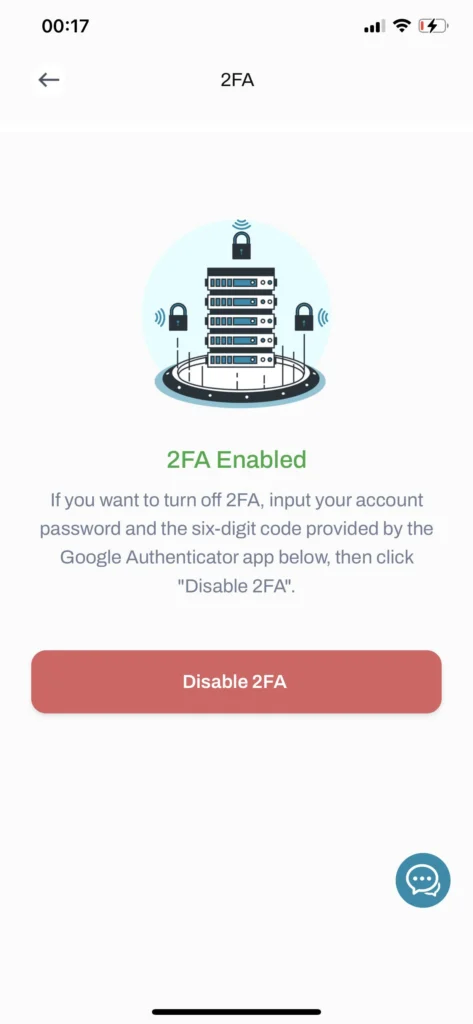 Enable Two-factor authentication (2FA) on the Obiex finance app