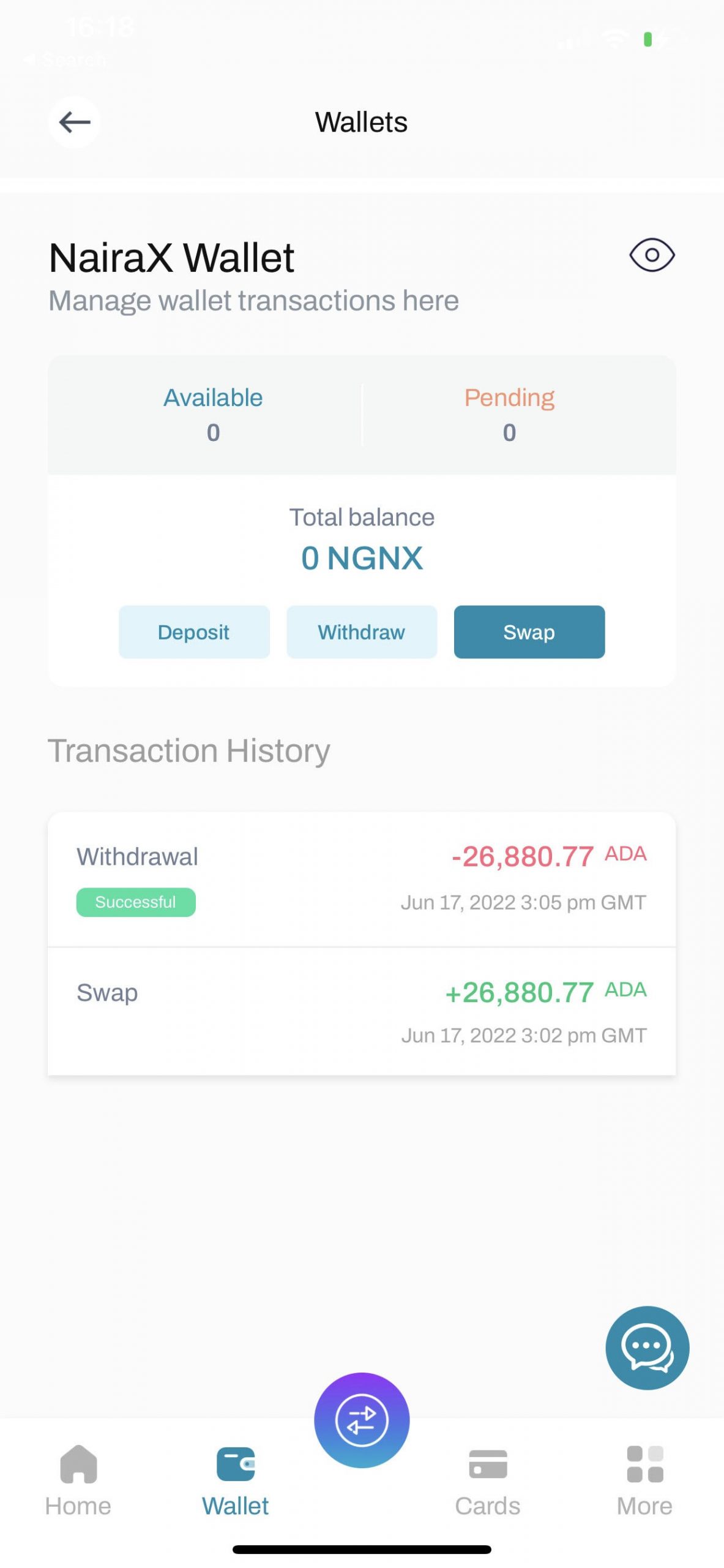 How to Deposit NGNX on Obiex Finance