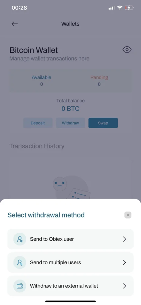 How to Withdraw Crypto on Obiex Finance