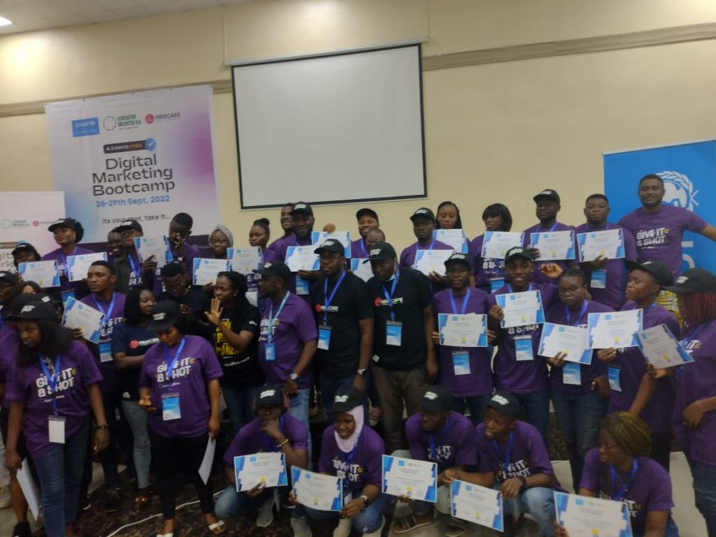 Certificate of participation awarded to UNICEF Nigeria Covid-19 champions