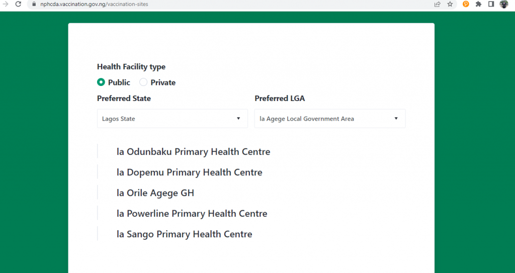 Covid-19 Vaccination Certificate and closest centers