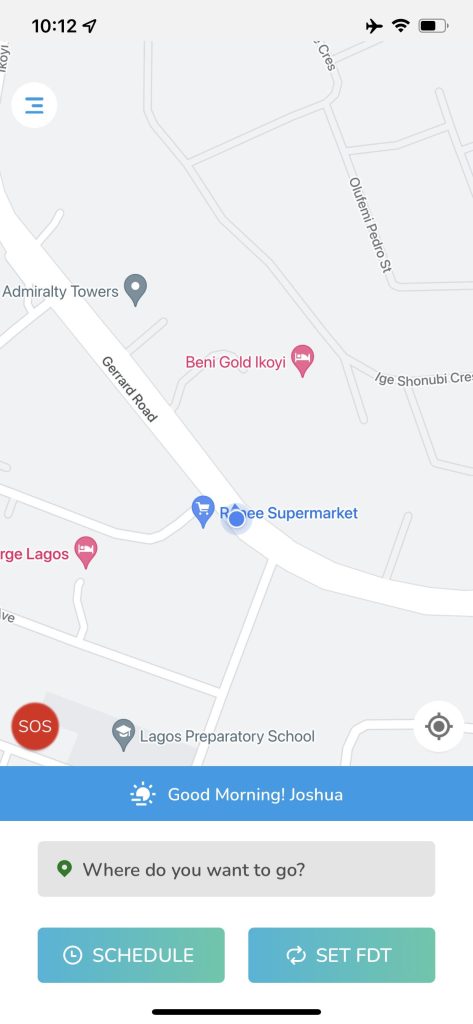 Lagos Ride App Homepage