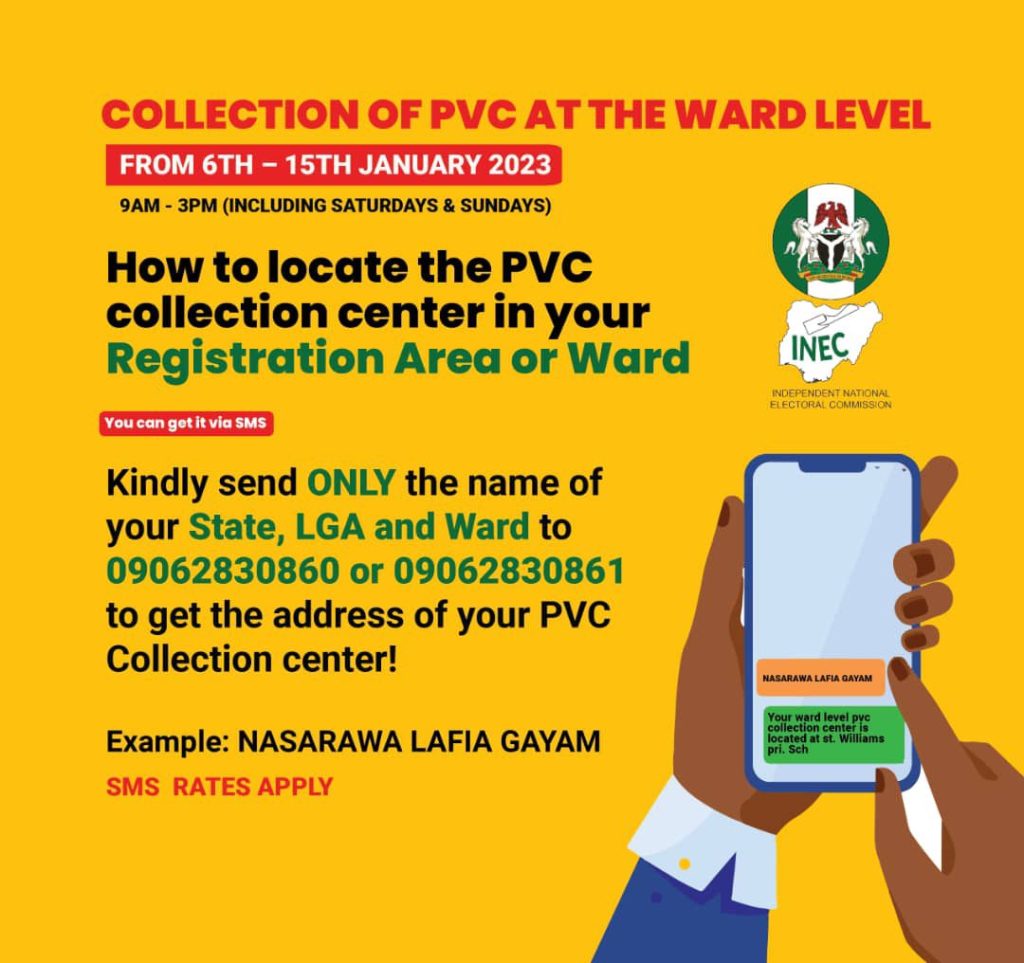 How to Locate the PVC Collection Center in your Registration Area or Ward Level