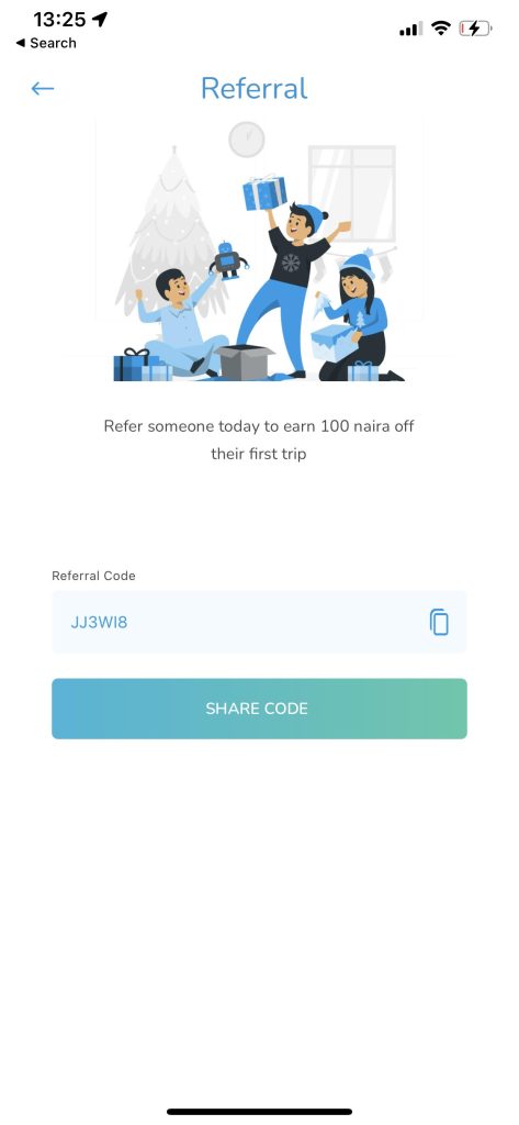 Lagos ride Referral Code