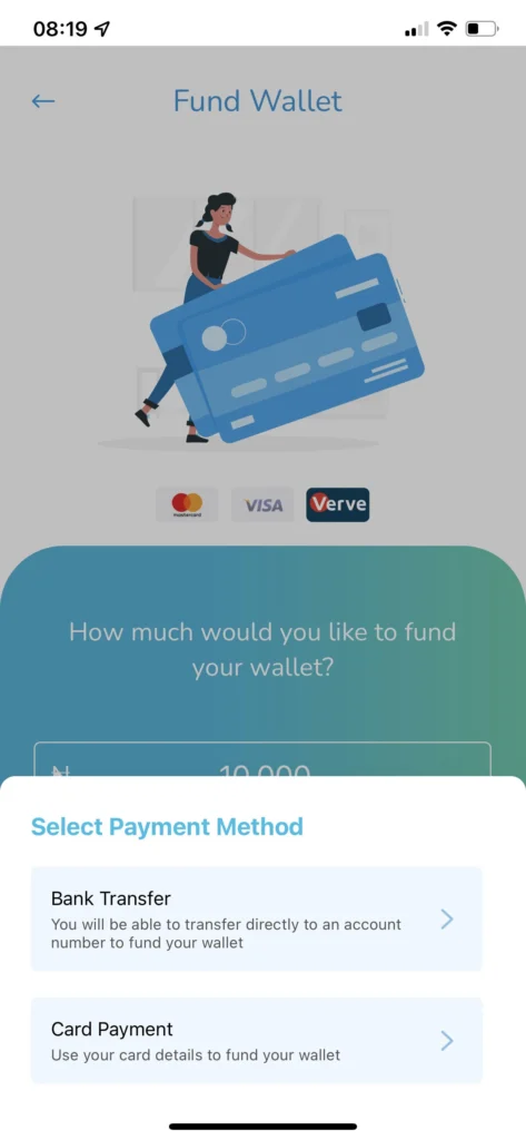 How to fund wallet on Lagos ride App