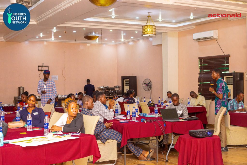 Abiodun Ajayi , Monitoring and evaluation focal person of Inspired Youth Network during the Budget monitoring and tracking Capacity building training.