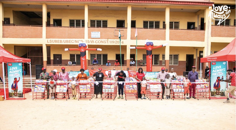 : itel's Love Always Back to School library in a primary school in mile 12