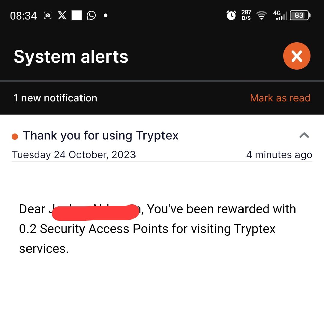 Tryptex Mobile App Notifications